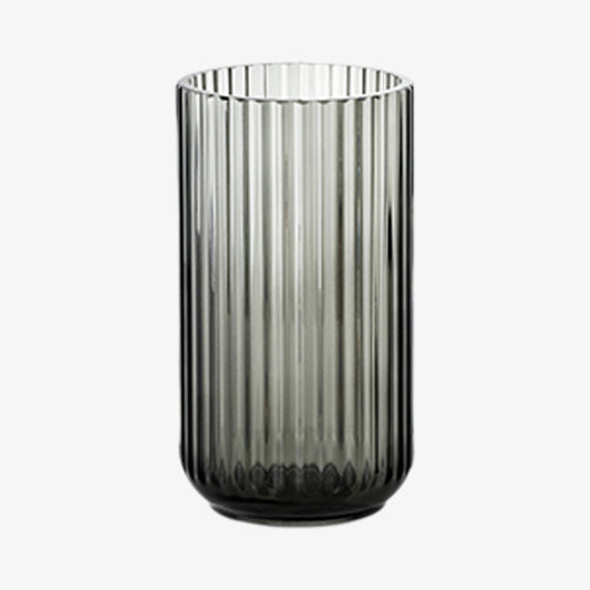 Lyngby vase 20cm røkt glass