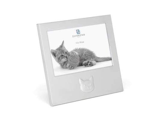 Fotoramme m/kat, sølvfarvet, 15x10cm