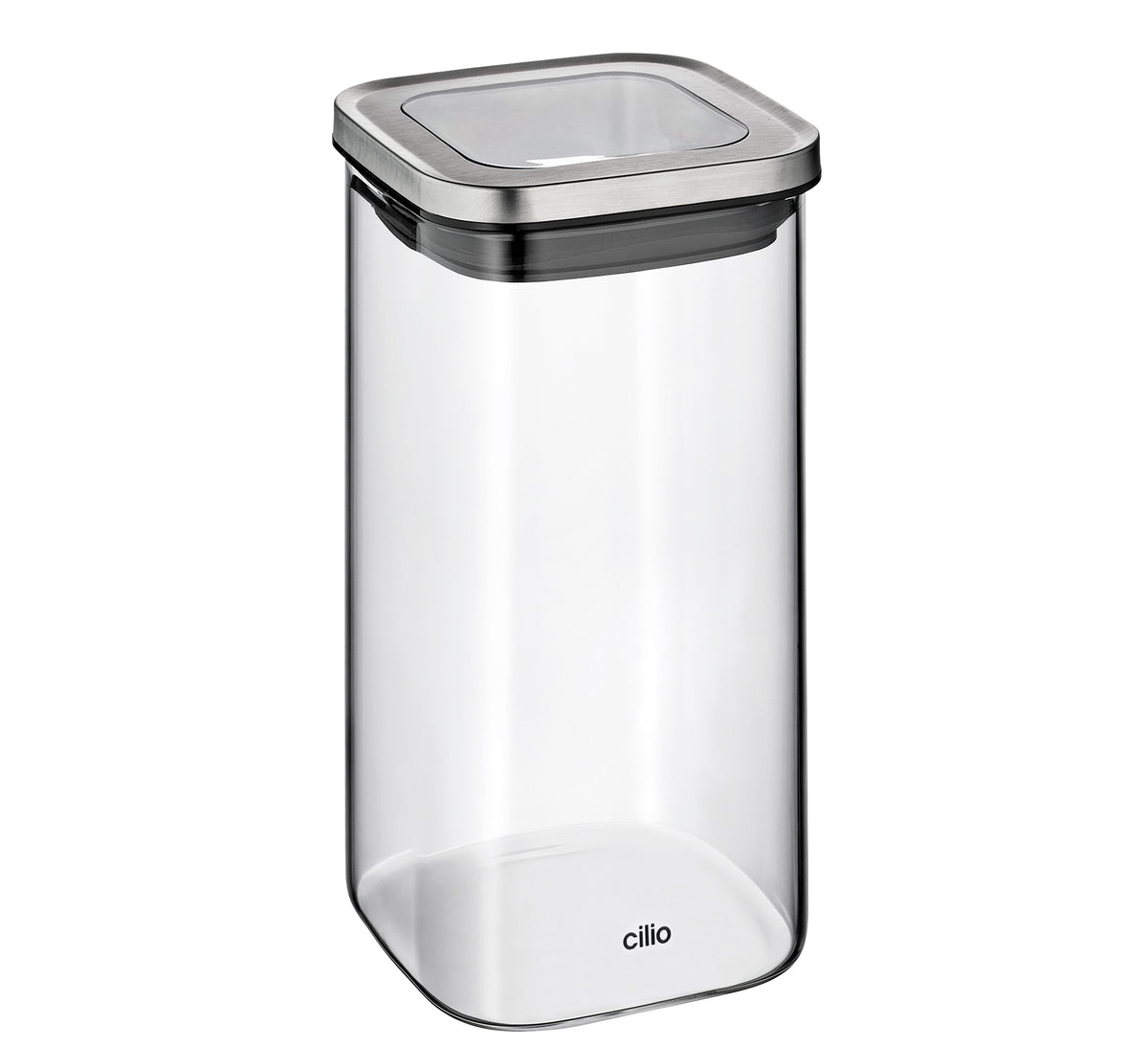 Oppbevaringsboks med silikon og glasslokk, 1,35L CUBO