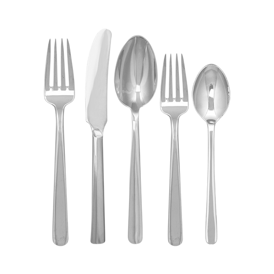 Bestiksæt, 5 dele, Poleret stål, Grand Prix