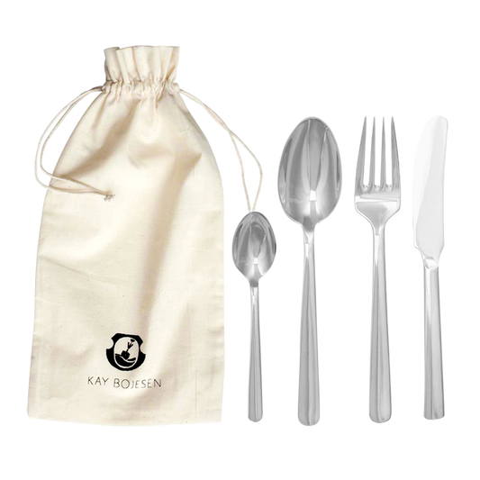 Bestiksæt, 4 dele, Poleret stål, Grand Prix