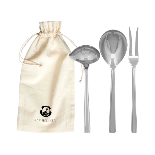 Serveringssæt, 3 dele, Poleret stål, Grand Prix