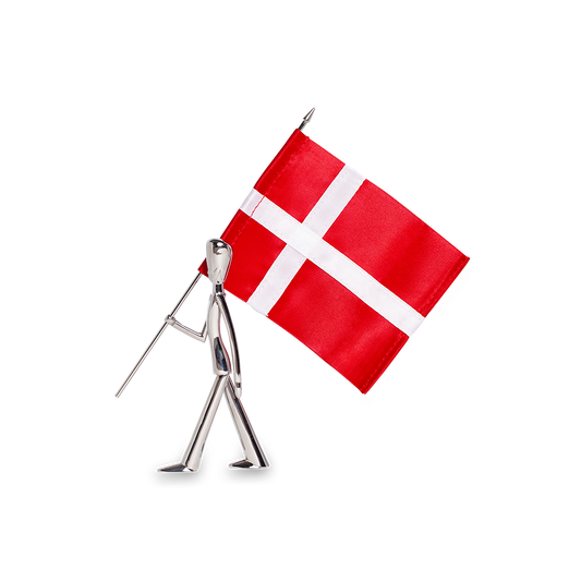Kongelig fanebærer, poleret stål, H18cm