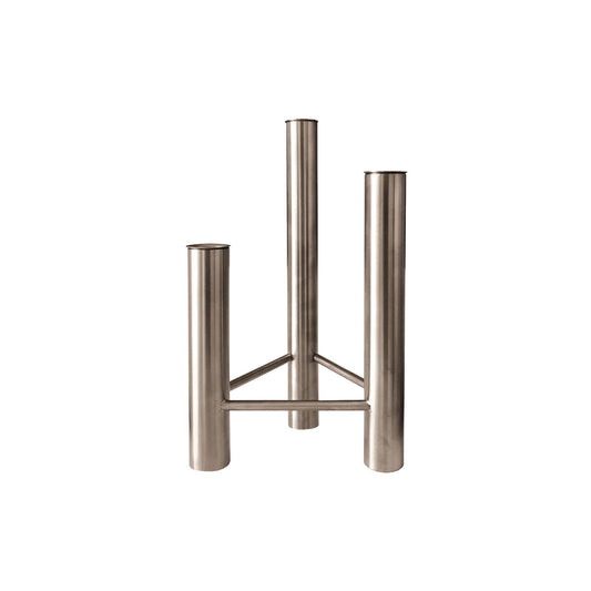 Vase og lysestage, VISTA, mat stål, 15x25,5cm