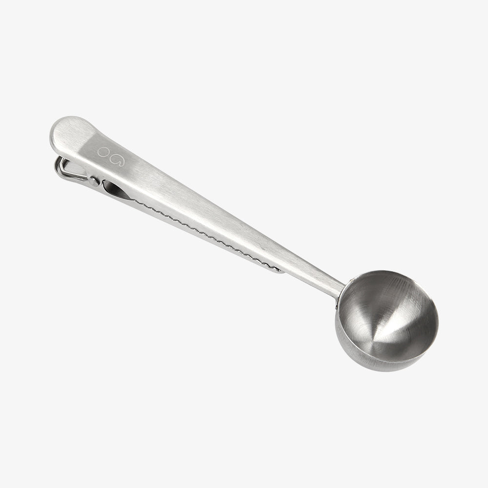 Kaffeskje i rustfritt stål 430 med klips 17,5 cm
