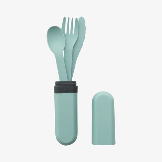 Bestiksæt i 3 dele salviegrøn 17,5cm