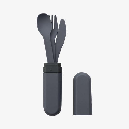 3-delt bestiksæt mørkegrå 17,5cm
