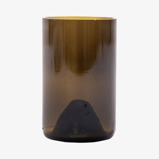 Sæt med 4 glas fra upcyclet glas olivengrøn 350ml