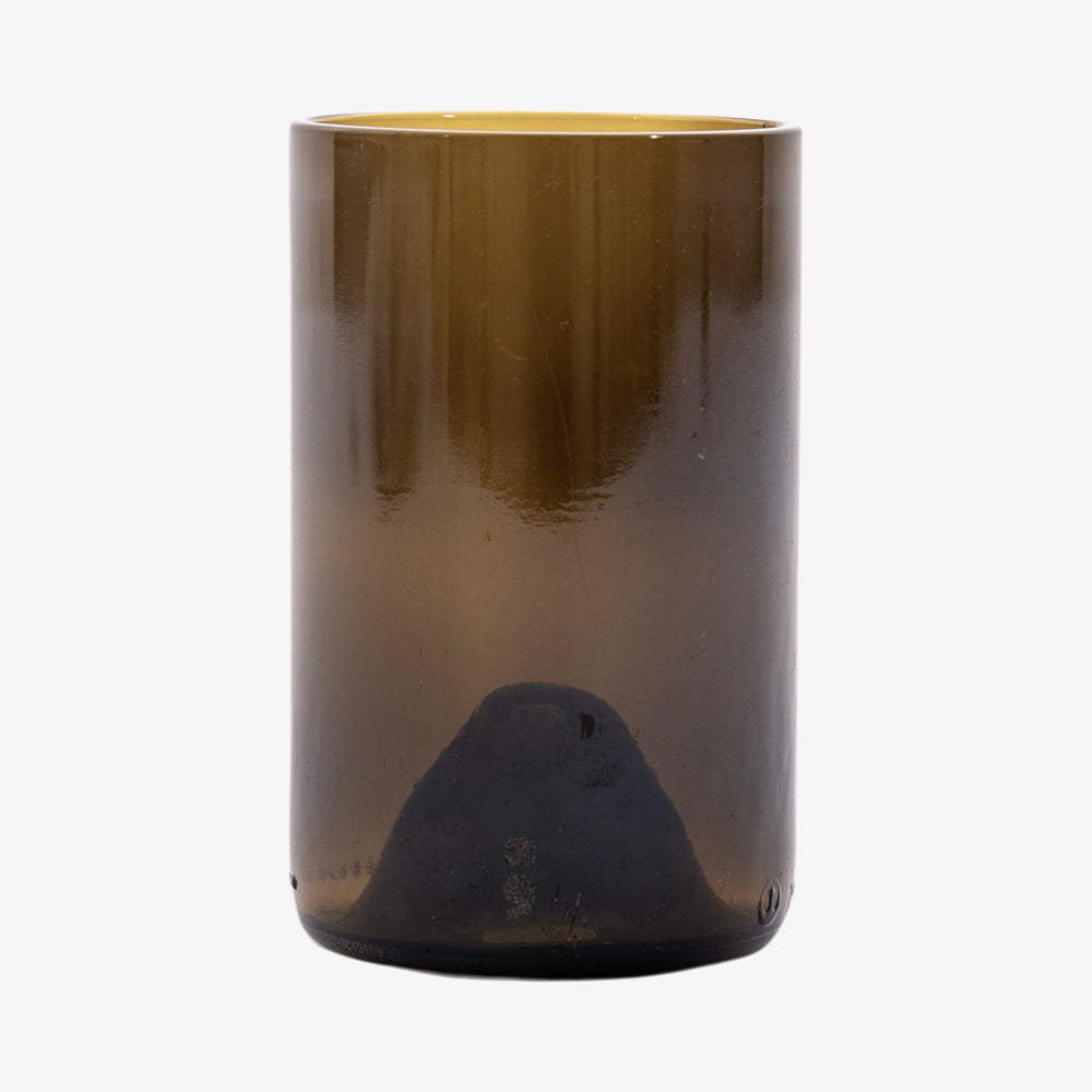 Sæt med 4 glas fra upcyclet glas olivengrøn 350ml