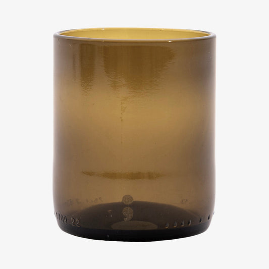 Sæt med 4 glas fra upcycled glas olivengrøn 250ml