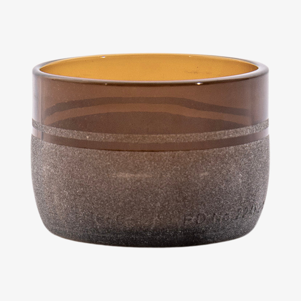 Sett med 4 skåler av resirkulert glass, rødbrun 100 ml