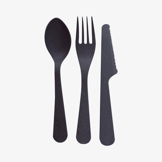 3-delt bestiksæt mørkegrå