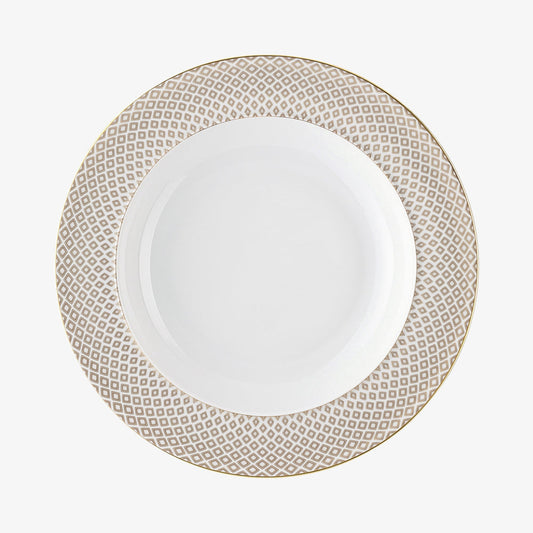 Plate 22cm Deep, Carreau Beige, Francis
