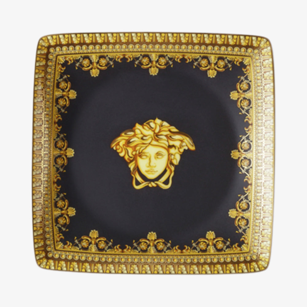 Kulho 12cm neliömetriä. Litteä, barokki nero, Versace