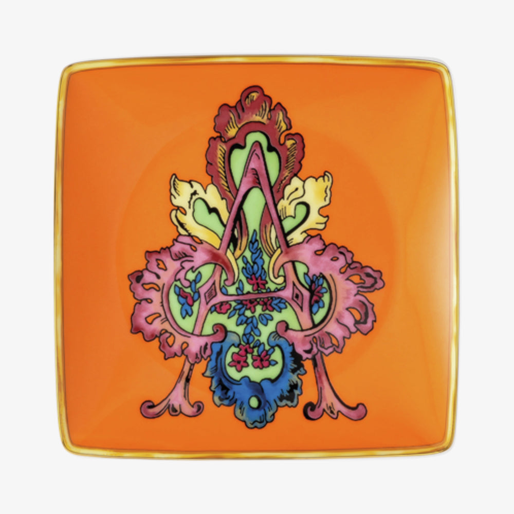 Skål 12 cm kvm. Flat, Holiday Alphabet A, Versace