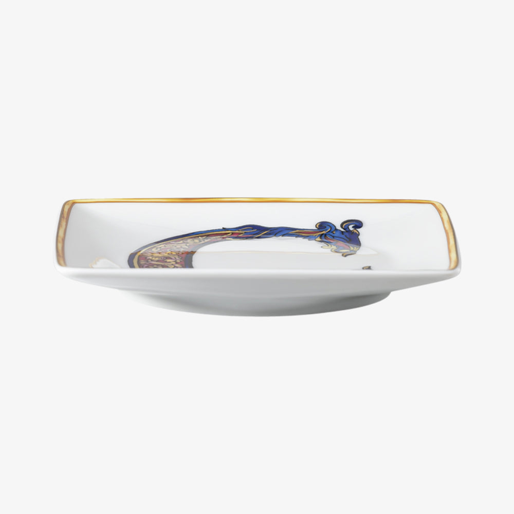 Skål 12cm kvadratmeter. Flat, feriealfabet C, Versace