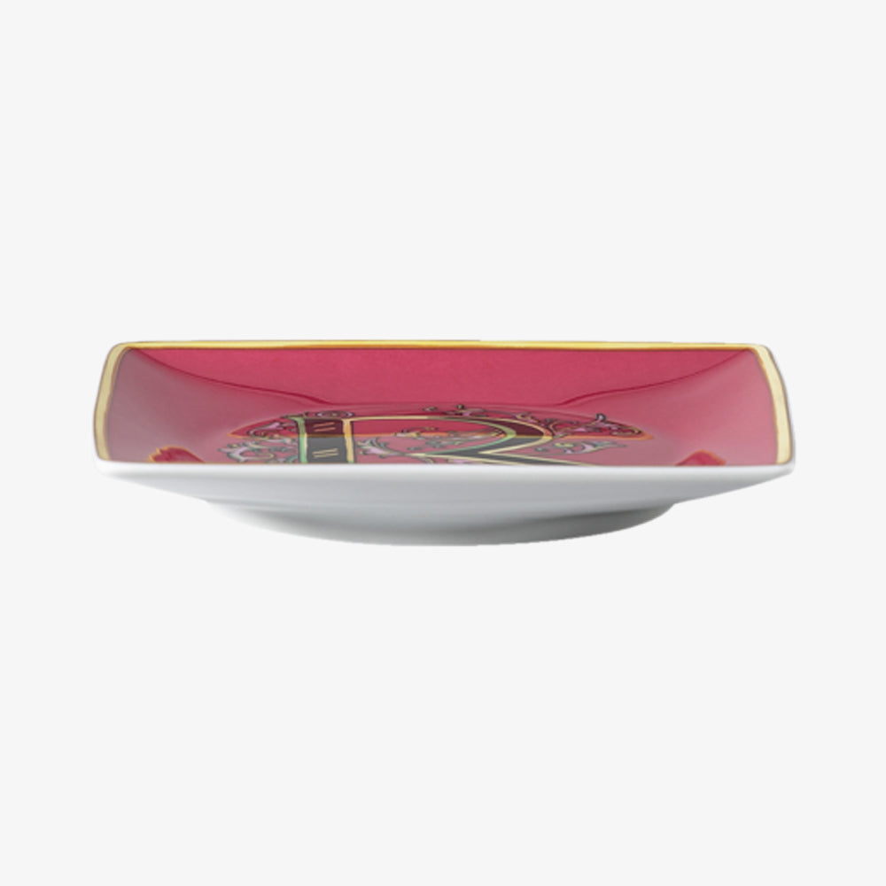 Skål 12 cm kvm. Flat, Holiday Alphabet R, Versace