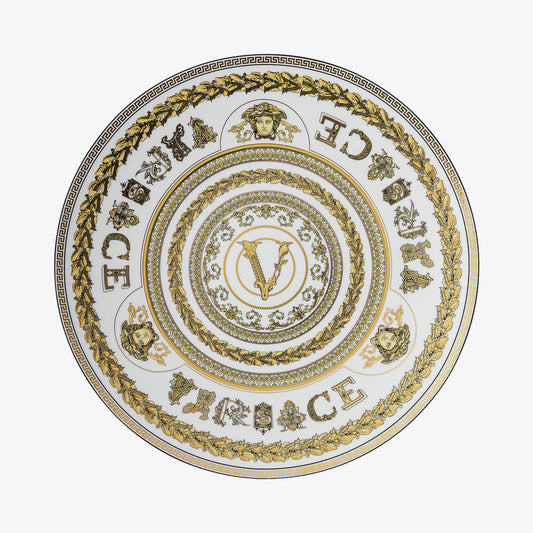 Serviceplate 33cm, virtus galla hvit, versace
