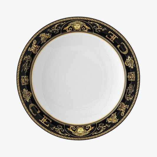 Plate 22cm deep, Virtus Gala Black, Versace