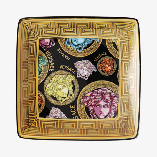 Bowl 12cm sq. Flat, Medusa Amplified, Versace