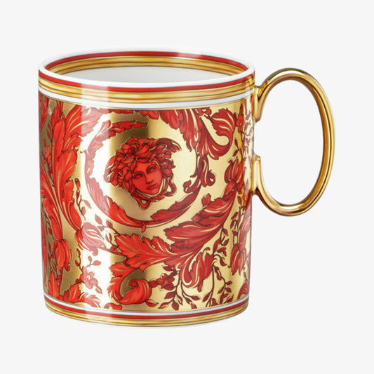 Mug with handle, Medusa Garland Red, Versace