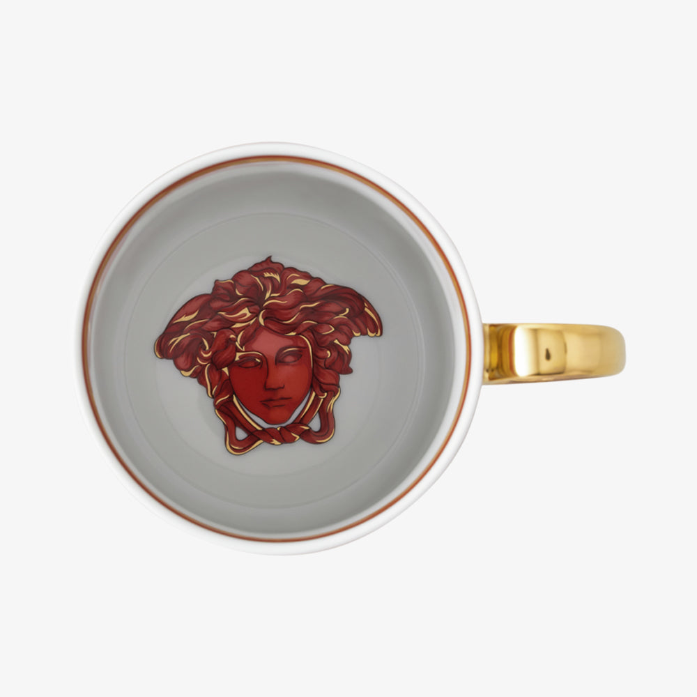 Mug with handle, Medusa Garland Red, Versace