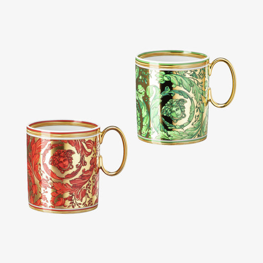 Set 2 Mugs W. Handle, Medusa Garland, Versace