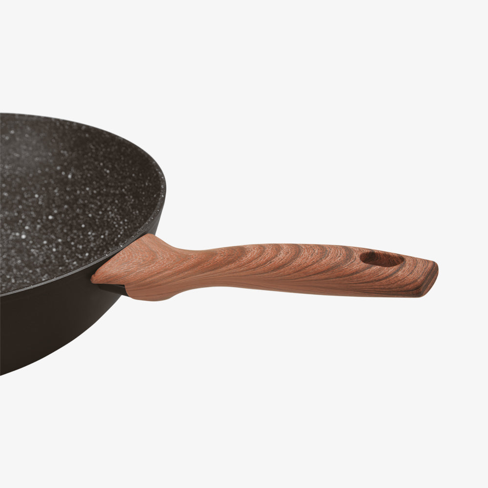 Spadella Wok 1 håndtag 28cmRock & Rose Black Alu