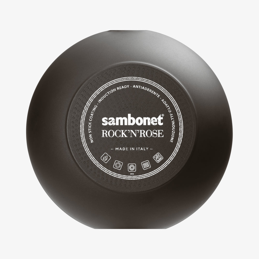 Spadella Wok 1 håndtag 28cmRock & Rose Black Alu