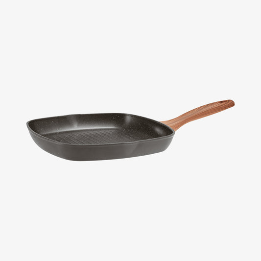 Grill pan 28 cm x 28 Rock & Rose Black Aluminum