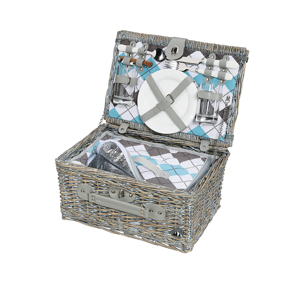 Stresa picnic basket olive green