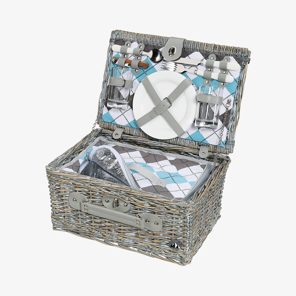 Stresa picnic basket olive green