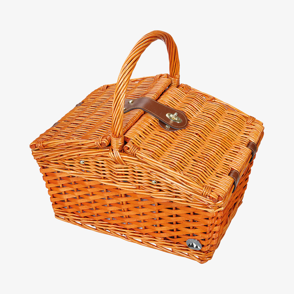 Salerno picnic basket reddish brown