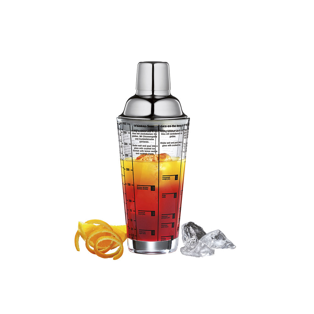 Cocktailshaker med recept på sidan 400ml