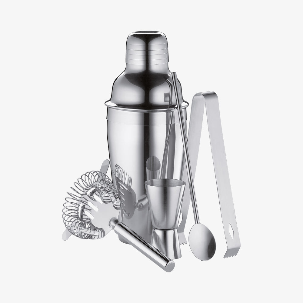 Bar set in stainless steel, 5 parts