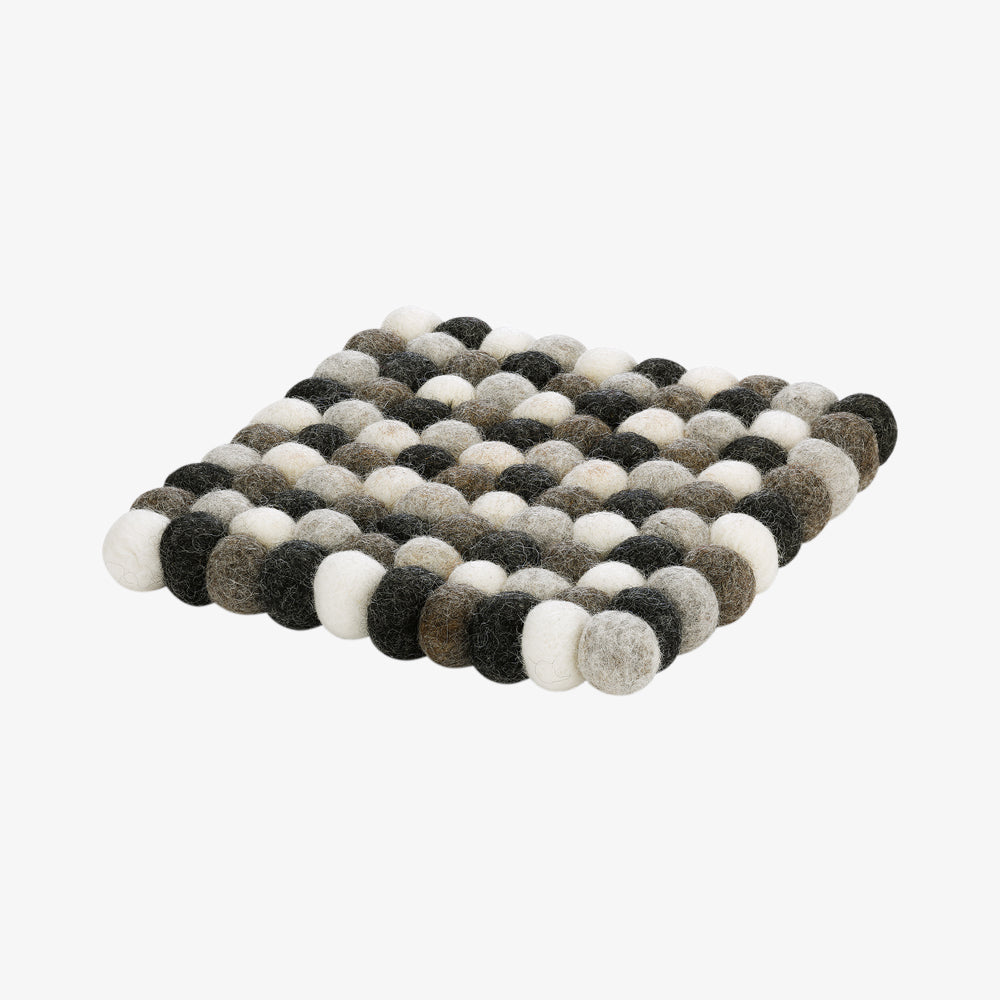 Bordskåner, grå, firkantet LANA GRIGIO