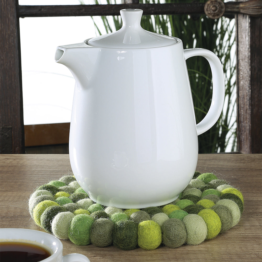 Bordskåner, grøn, rund LANA VERDE