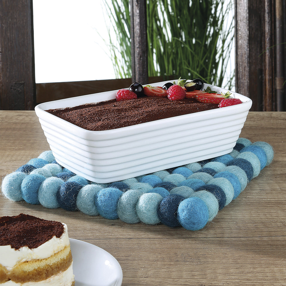 Table shines, light blue, square Lana Azzurro