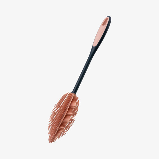 Flaskebørste i silikon 36cm rosa