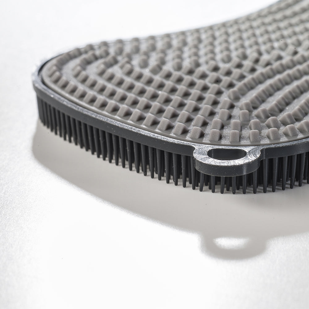 Scrubby sponge with hard and soft side anthracite gray