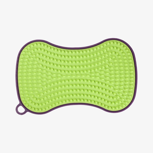 Scrubby sponge with hard and soft side lime