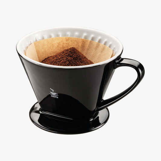 Stefano coffee funnel porcelain length size 4 black