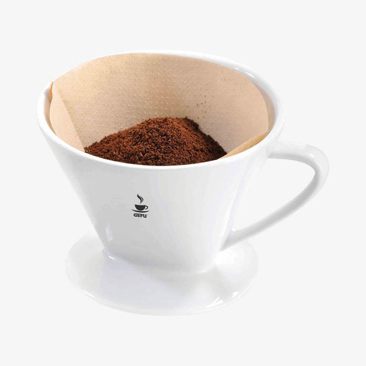 Kaffetratt porslin storlek 2, vit SANDRO
