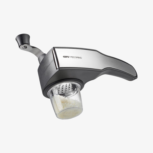 Rotating grater pecorino w/2 drums/storage
