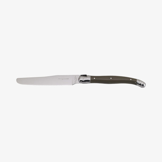Laguiole kniv med runt blad & svart handtag 1,5 mm