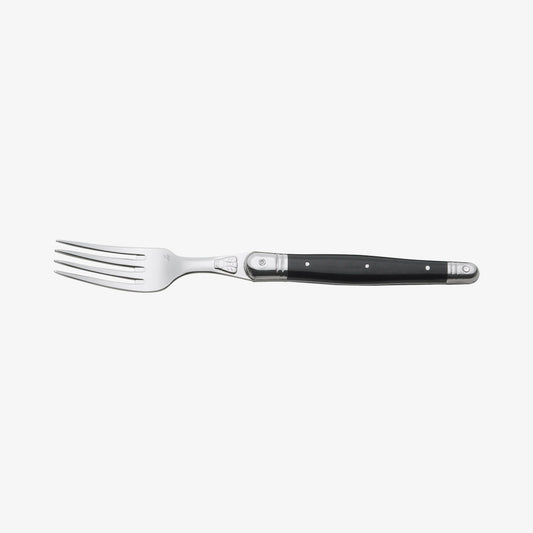 Laguiole gaffel med svart handtag 2 mm