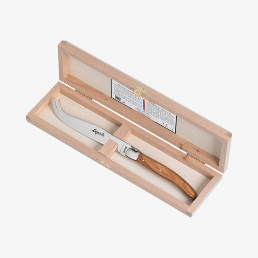 Cheese knife wood closed wood-box laguiole