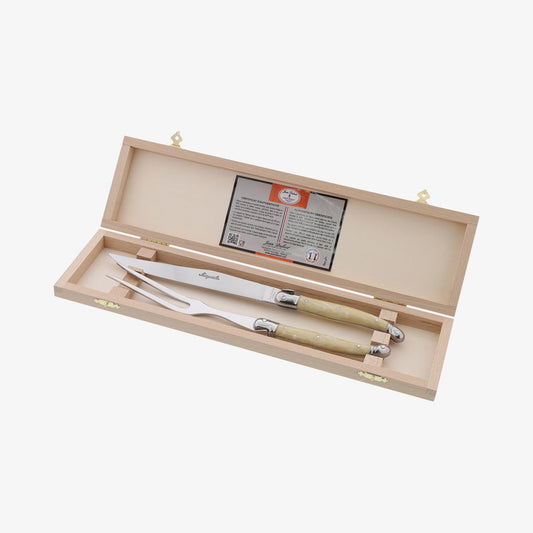 Cutting sets white closed box laguiole