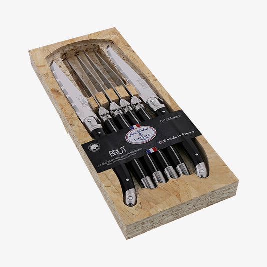 Knivar svarta 1,2mm, 6 st. öppen OSB-box Laguiole