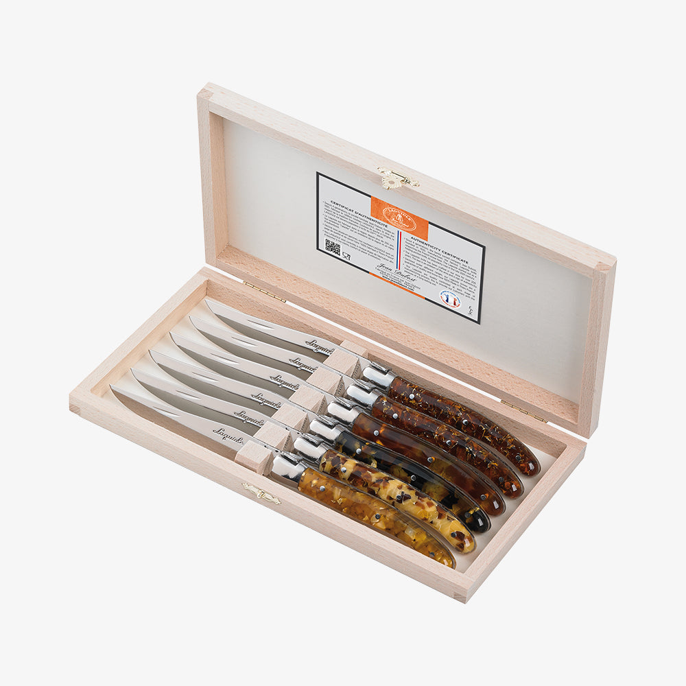 Veitset akryylisekoitus 2,5 mm, 6kpl laguiole